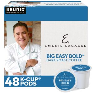 emeril big easy bold single-serve keurig k-cup pods, dark roast coffee pods, 48 count