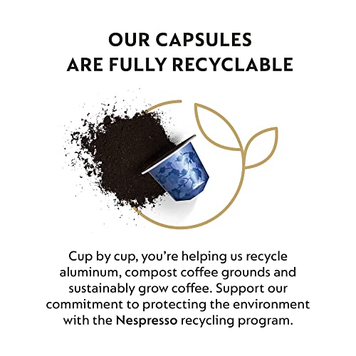 Nespresso Capsules OriginalLine, Mild Roast Blend Variety Pack, Mild Roast Coffee, 50 Count Espresso Coffee Pods, Brews 3.7 ounce and 1.35 ounce (ORIGINALLINE ONLY)