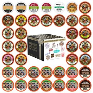 flavored decaf coffee pods variety pack, great mix of decaffeinated coffee pods compatible with all keurig k cups brewers, 40 count bulk pack