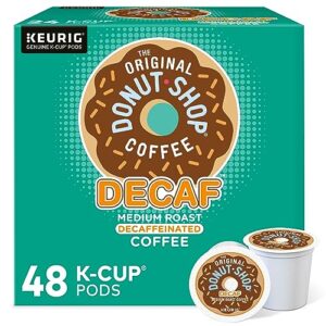 the original donut shop decaf keurig single-serve k-cup pods, medium roast coffee, 48 count (pack of 1)