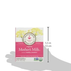 Traditional Medicinals Tea, Organic Mother's Milk, Promotes Healthy Lactation, Breastfeeding Support, 32 Tea Bags