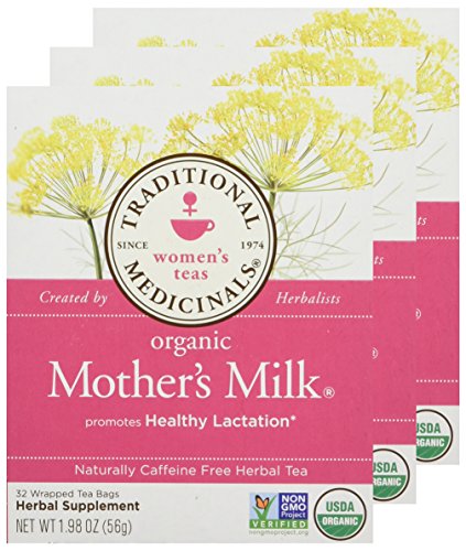 Traditional Medicinals Tea, Organic Mother's Milk, Promotes Healthy Lactation, Breastfeeding Support, 32 Tea Bags