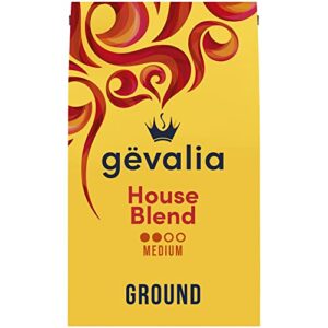 gevalia house blend medium roast 100% arabica ground coffee, for a keto and low carb lifestyle (20 oz bag)