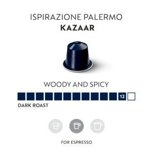 Nespresso Capsules OriginalLine, Kazaar Intenso, Dark Roast Coffee, 10 Count (Pack of 5), Brews 1.35oz - Packaging May Vary