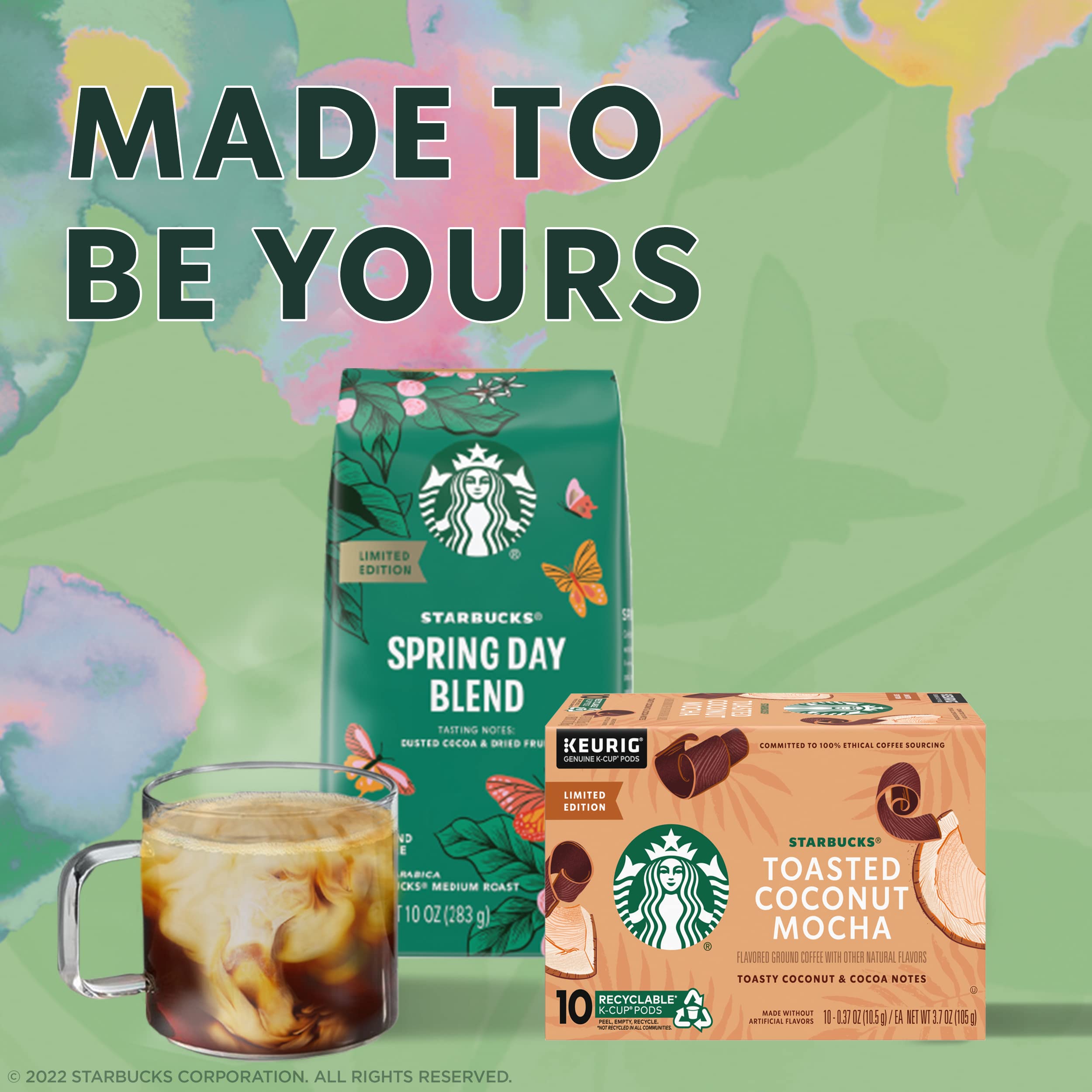 Starbucks Ground Coffee, Medium Roast, Spring Day Blend, 100% Arabica, Limited Edition, 17 oz bag