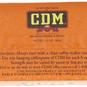 CDM Coffee & Chicory Decaffeinated Ground Coffee 13 Ounce Bag