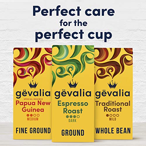 Gevalia Espresso Roast Dark 100% Arabica Ground Coffee , 12 oz Bag (Pack of 2)