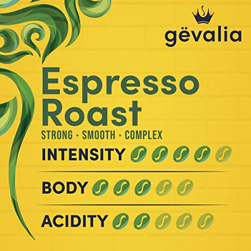 Gevalia Espresso Roast Dark 100% Arabica Ground Coffee , 12 oz Bag (Pack of 2)