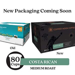 Copper Moon Single Serve Coffee Pods For Keurig K-Cup Brewers, Medium Roast, Costa Rican Blend, 80 Count