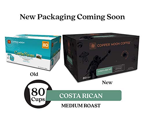 Copper Moon Single Serve Coffee Pods For Keurig K-Cup Brewers, Medium Roast, Costa Rican Blend, 80 Count