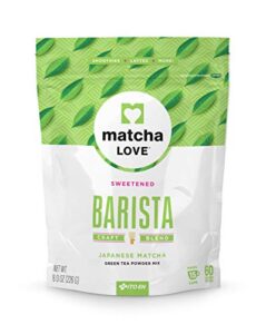 matcha love green tea powder packet, sweetened, 8 ounce
