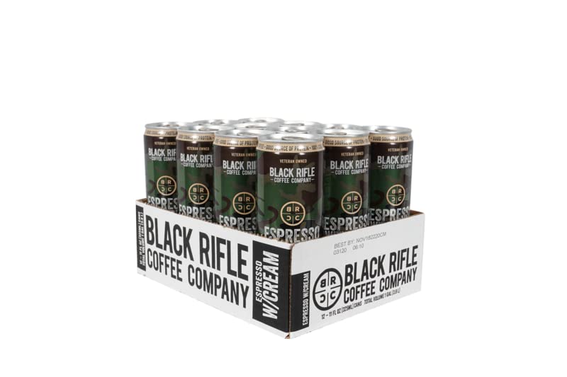 Black Rifle Coffee Company RTD (Espresso with Cream, 11 Fl Oz (Pack of 12))