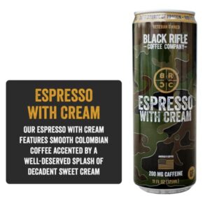 Black Rifle Coffee Company RTD (Espresso with Cream, 11 Fl Oz (Pack of 12))