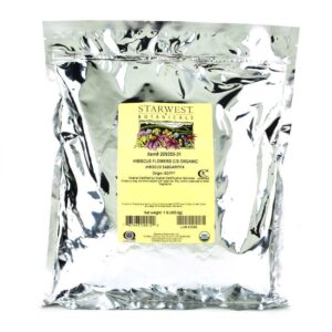 starwest botanicals organic egyptian hibiscus flowers tea loose cut and sifted, 1 pound bulk