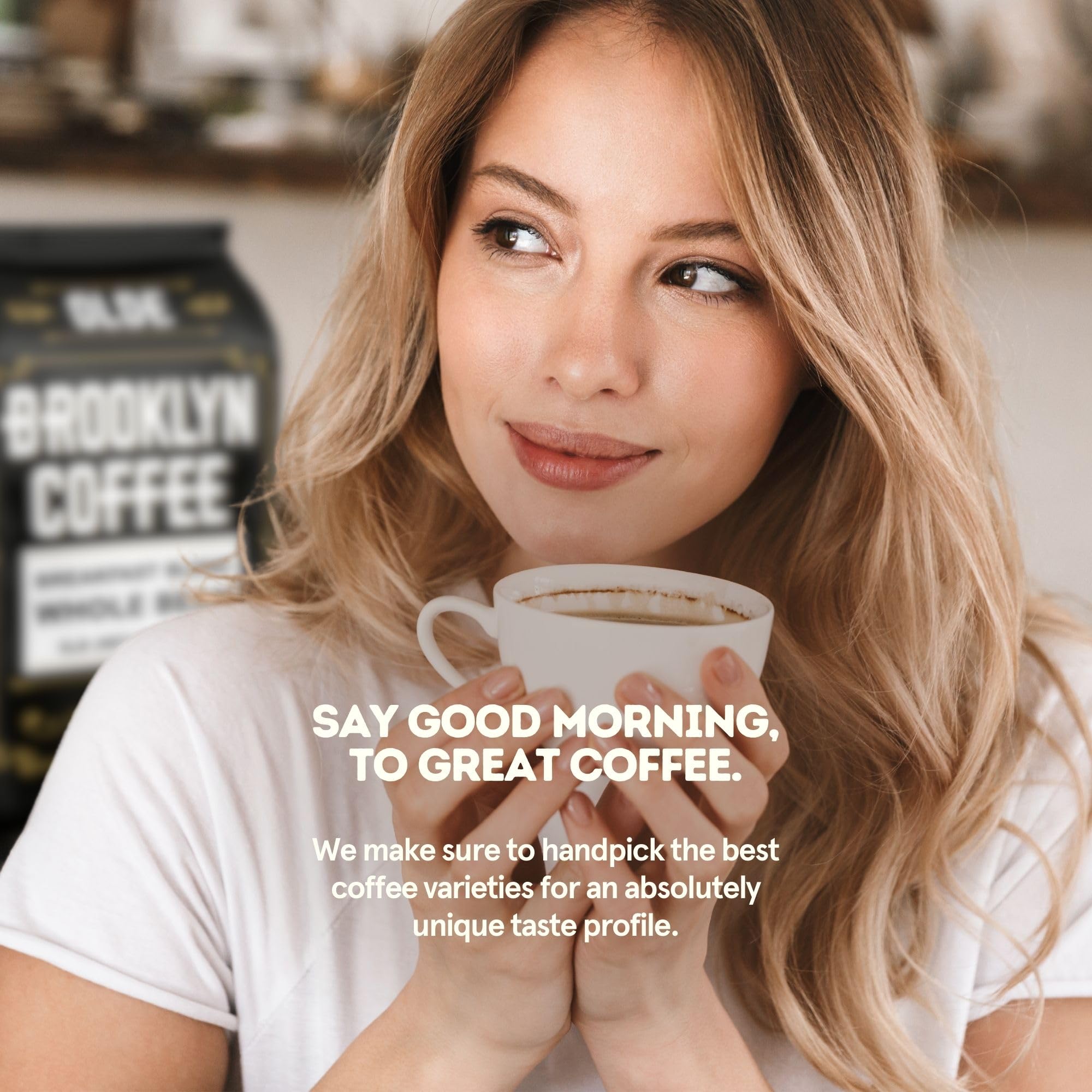 BROOKLYN COFFEE Whole Bean, Italian Dark Roast (5lb) Extra Strong, Delicious Taste, Heavenly Aroma - Fresh Bulk Coffee Beans Roasted Weekly in NYC