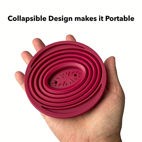 Attsky Collapsible Pour Over Coffee Dripper for Camp Coffee, Reusable Silicone Coffee Filter Holder for Camping Red