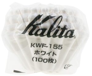 kalita wave series kwf-155#22213 coffee filters, white, for 1-2 people, 100 sheets