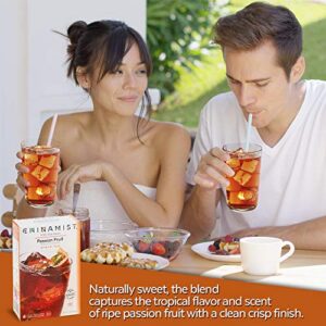 China Mist Iced Tea – Passion Fruit Black Tea Infusion – Refreshing and Delicious – Each Tea Bag Yields 1/2 Gallon – 4 bags