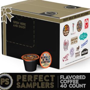 Crazy Cups Flavored Coffee Pods Variety Pack for Keurig K Cups Brewers, Assorted Flavored Coffee Sampler, 40 Count
