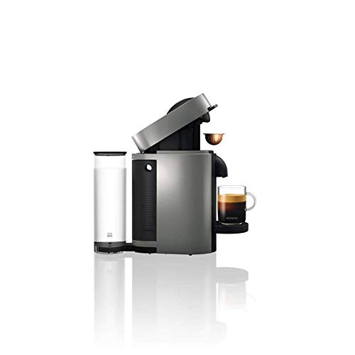 Nespresso VertuoPlus Coffee and Espresso Machine by De'Longhi with Milk Frother, Grey, 5.6 x 16.2 x 12.8 inches