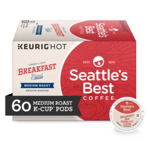 seattle's best coffee breakfast blend medium roast k-cup pods |10 count (pack of 6)