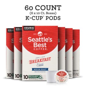 Seattle's Best Coffee Breakfast Blend Medium Roast K-Cup Pods |10 Count (Pack of 6)