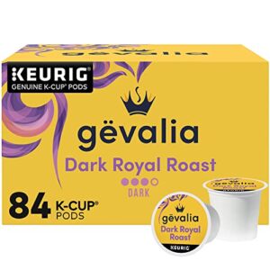gevalia dark royal roast dark roast k-cup coffee pods (84 ct box)