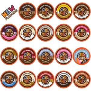 crazy cups flavored coffee in single serve coffee pods - flavor coffee variety pack for keurig k cups machine, 20 count