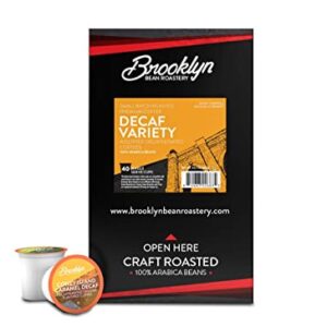 Brooklyn Beans Coffee for Keurig Coffee Pods Compatible with 2.0 K-Cup Brewers, Assorted Decaf Variety Pack, 40 Count (Pack of 1), BB DV40