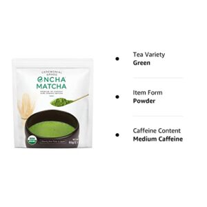 Encha Ceremonial Grade Matcha Powder - First Harvest Organic Japanese Matcha Green Tea Powder, From Uji, Japan (60g/2.12oz)