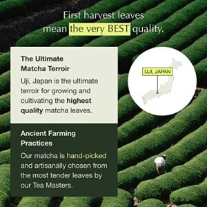 Encha Ceremonial Grade Matcha Powder - First Harvest Organic Japanese Matcha Green Tea Powder, From Uji, Japan (60g/2.12oz)