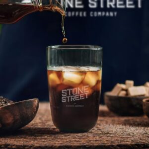 Stone Street Cold Brew Coffee, Strong & Smooth Blend, Low Acid, 100% Arabica, Gourmet Coffee, Coarse Ground, Dark Roast, Colombian Single Origin, 1 LB