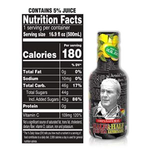 Arizona Arnold Palmer Half Tea Lemonade, 16.9 Fl Oz, Pack Of 20