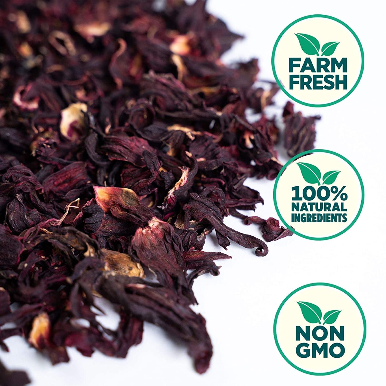 RICO Dried Hibiscus Flowers 4 oz, Great For Tea, Jamaica Tea - 100% Natural Flowers, Cut and Sifted Packaged In Resealable Bag