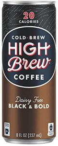 high brew coffee cold brew coffee + protein, black and bold, 8 oz can, 12/pack