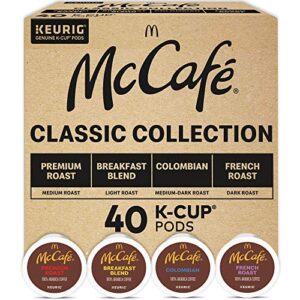 mccafe classic collection, single-serve coffee k-cup pods, classic collection variety pack, 40 count