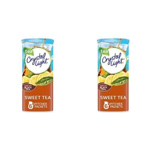 crystal light sweet tea drink mix, 1 count (pack of 2) (contains 6 pitcher packets each)