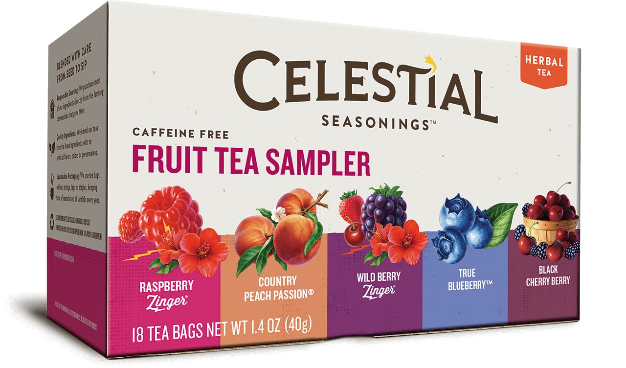 Celestial Seasonings Herbal Tea Flavor Bundle: 2 Boxes; Herbal, Fruit Tea Sampler