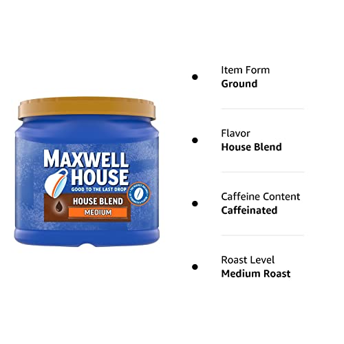 Maxwell House House Blend Medium Roast Ground Coffee (24.5 oz Canister)