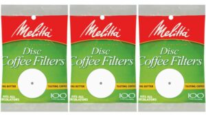 white disc coffee filter