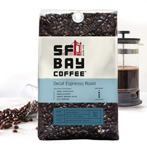 San Francisco Bay Whole Bean Coffee - DECAF Espresso Roast (2lb Bag), Dark Roast