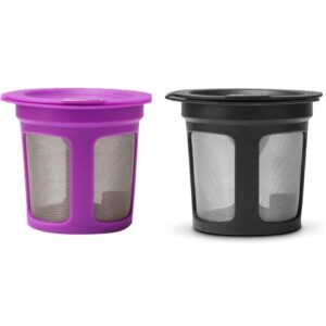 Reusable K Cups, 2 Pack Eco Friendly Stainless Steel Mesh Filter K Cup Reusable Coffee Pods - reusable k cups for keurig 1.0 and 2.0 Coffee Maker