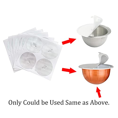 RECAPS Aluminum Foils Lids Seals to Reuse Coffee Pods Reusable Coffee Filter Refillable Filter Compatible with Nespresso VertuoLine Vertuo Only 100 Pcs 62mm