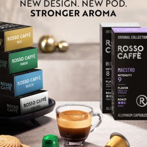 Rosso Coffee Capsules for Nespresso Original Machine - 60 Gourmet Espresso Pods Variety Pack - Compatible with Nespresso Original Line Machines (Variety 60)