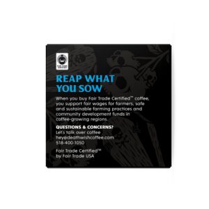 Death Wish Coffee Co. Single Serve Coffee Pods - Extra Kick of Caffeine - Blue and Buried: Blueberry Vanilla Flavored Coffee Pods