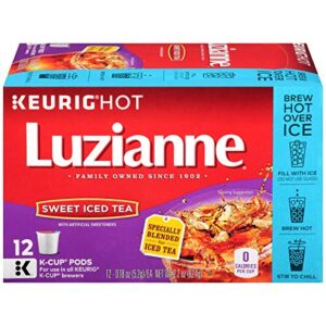 Luzianne Sweet Iced Tea, Single Serve K-Cup Pods, 12 Count