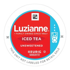 luzianne unsweetened iced tea, single serve k-cup pods, 12 count