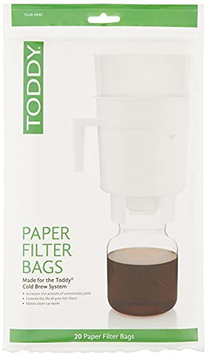 Toddy - THMPF20 Toddy Paper Filter Bags, Home Model Filters, Natural, Pack of 20