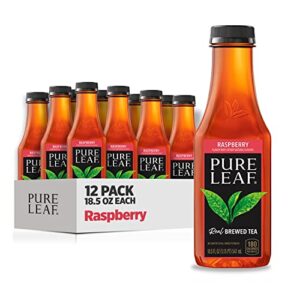 pure leaf iced tea, raspberry 18.5 fl oz (pack of 12)