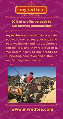 Rooibos Tea, USDA Certified Organic Tea, MY RED TEA. Tagless South African, 100% Pure, Single Origin, Natural, Farmer Friendly, GMO and Caffeine Free (80)